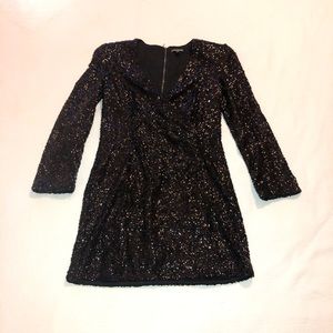 Express Black Sequin Mid Thigh dress Size 8
